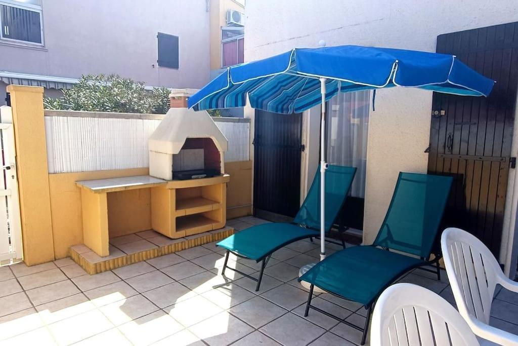 2Min A Pied De La Plage Grande Terrasse Ле-Баркарес Екстер'єр фото